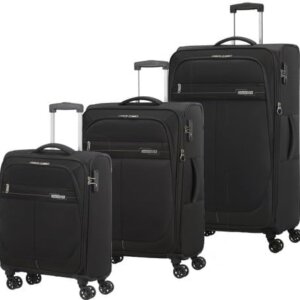 American Tourister Deep Dive- Set of 3 Expandable 4W Black