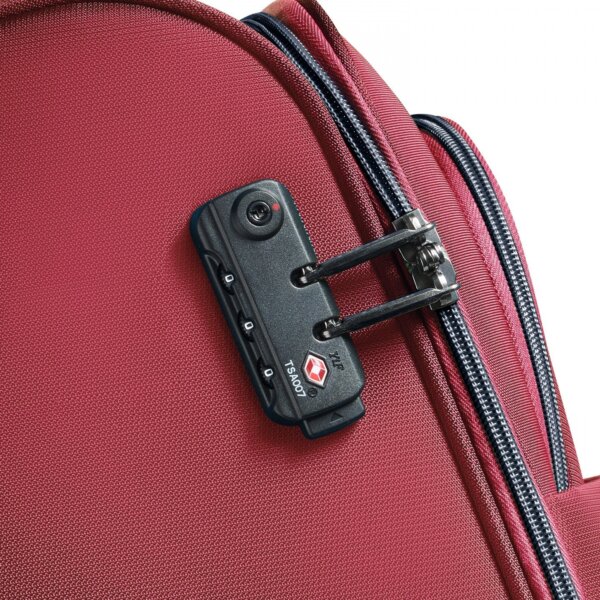 Delsey Paris Cuzco 4W Red Soft Suitcase- set of 3 - Image 4