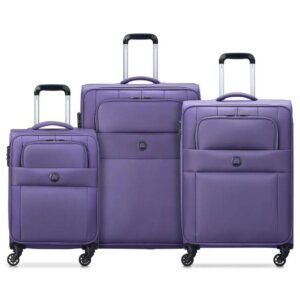 Delsey Paris Cuzco 4W Lavender Soft Suitcase- set of 3